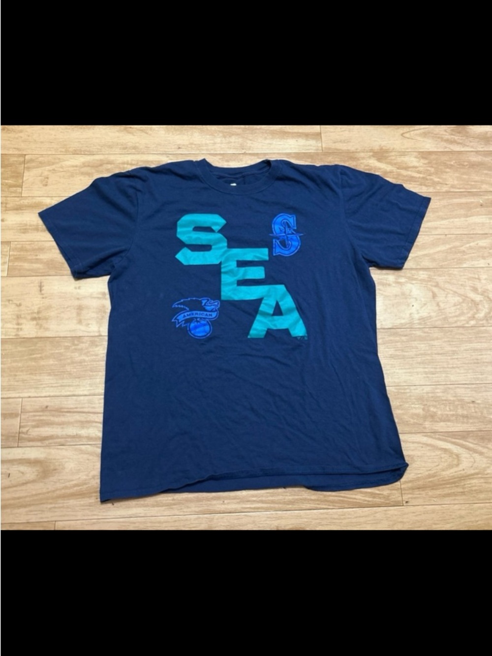 Fanatics Navy Tee with Teal & Royal SEA Graphic